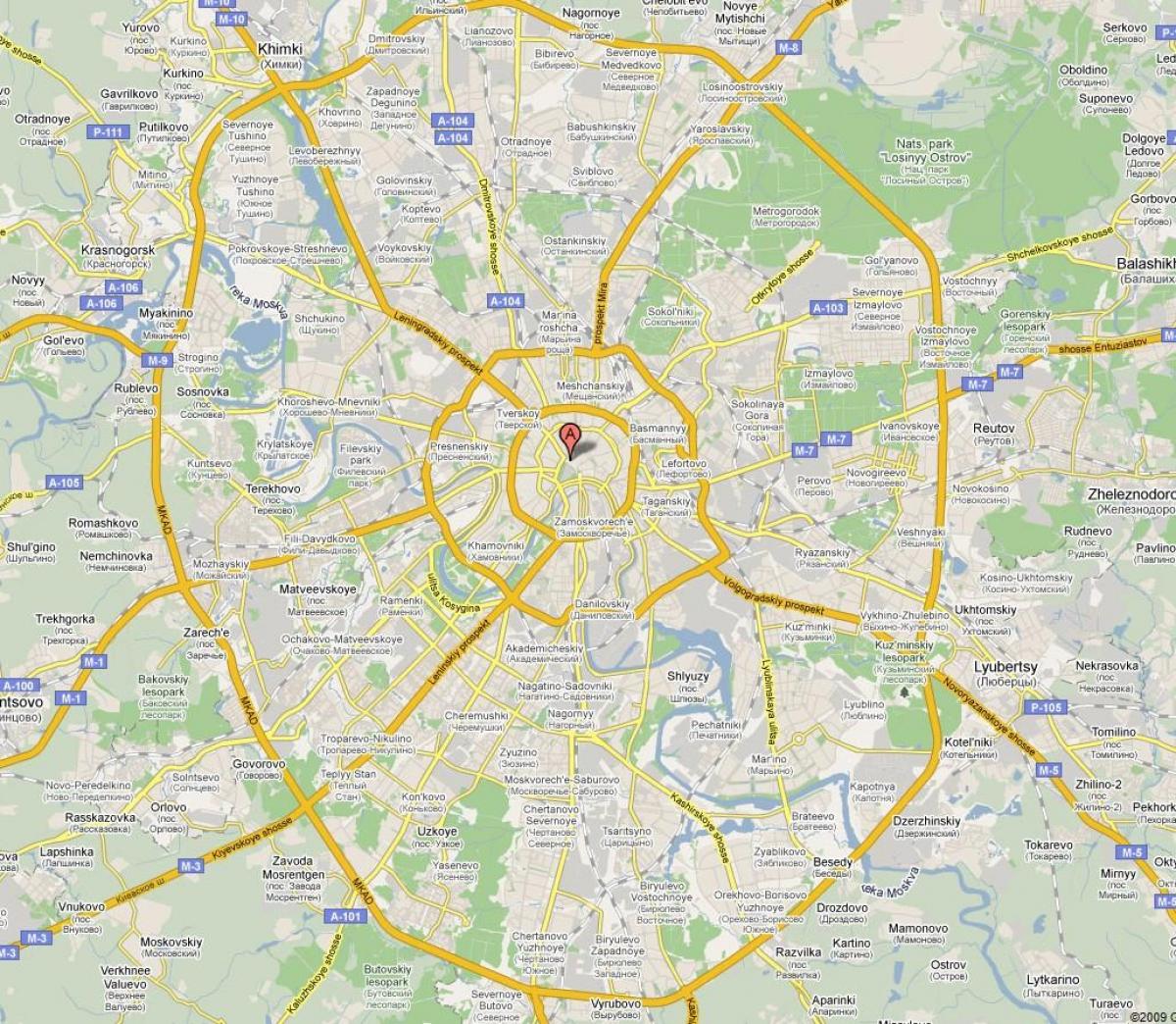 Moskva suburbie hartă