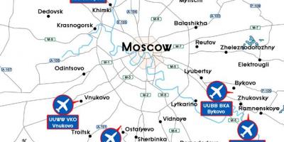 Harta aeroporturi din Moscova