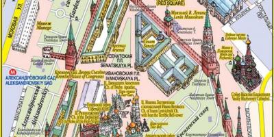 Piața roșie din Moscova arată hartă