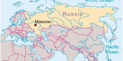 Moscova pe harta Rusiei