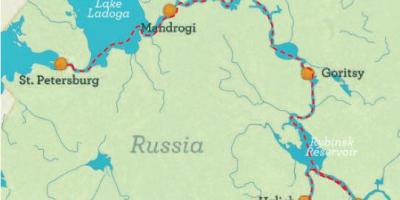 Harta St. Petersburg la Moscova de croazieră