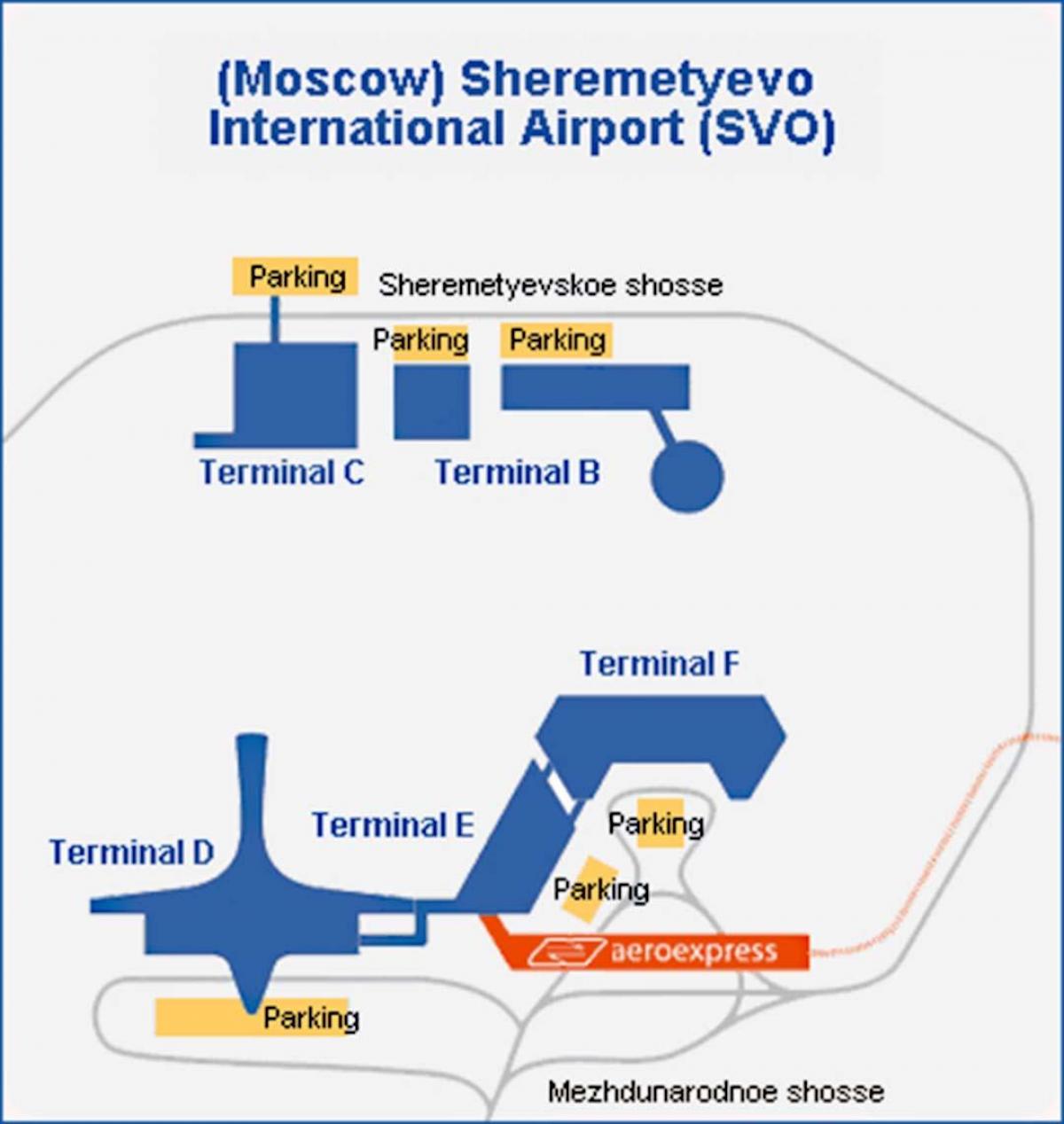 Sheremetyevo terminal hartă