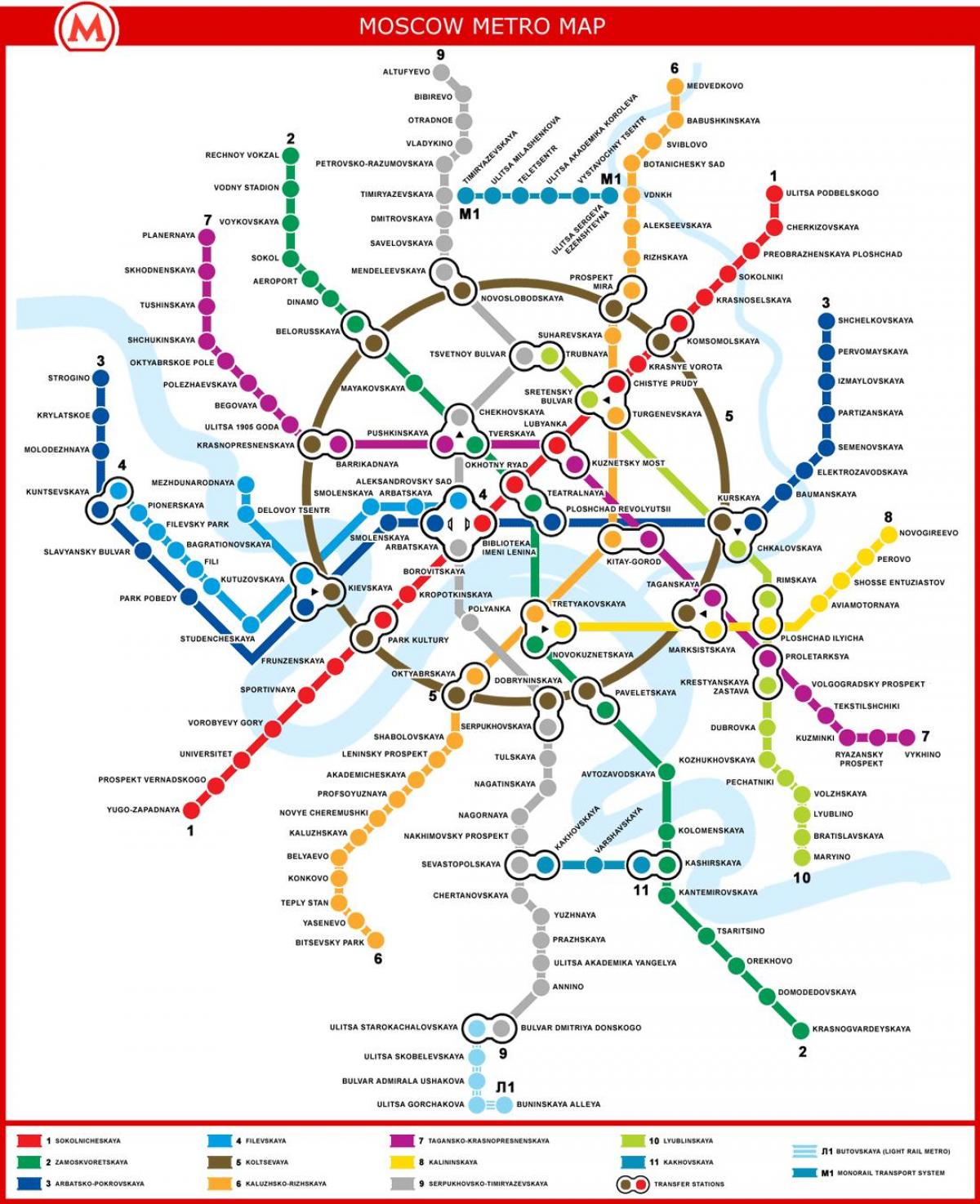 Moscova hartă de metrou