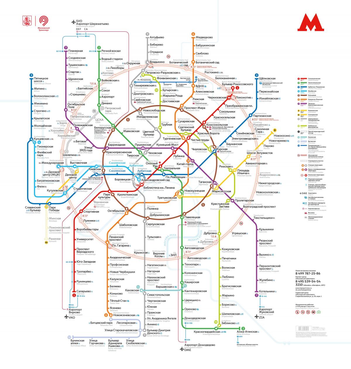hartă de metrou din Moscova
