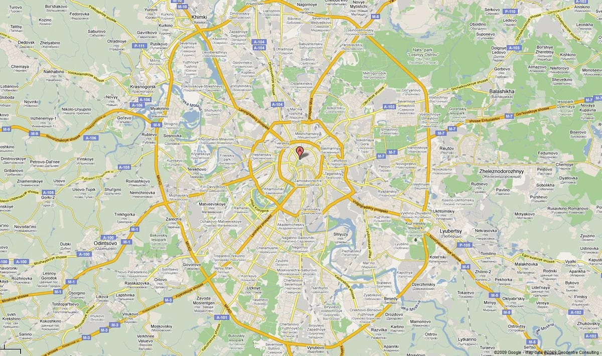 Moskva autostrada hartă