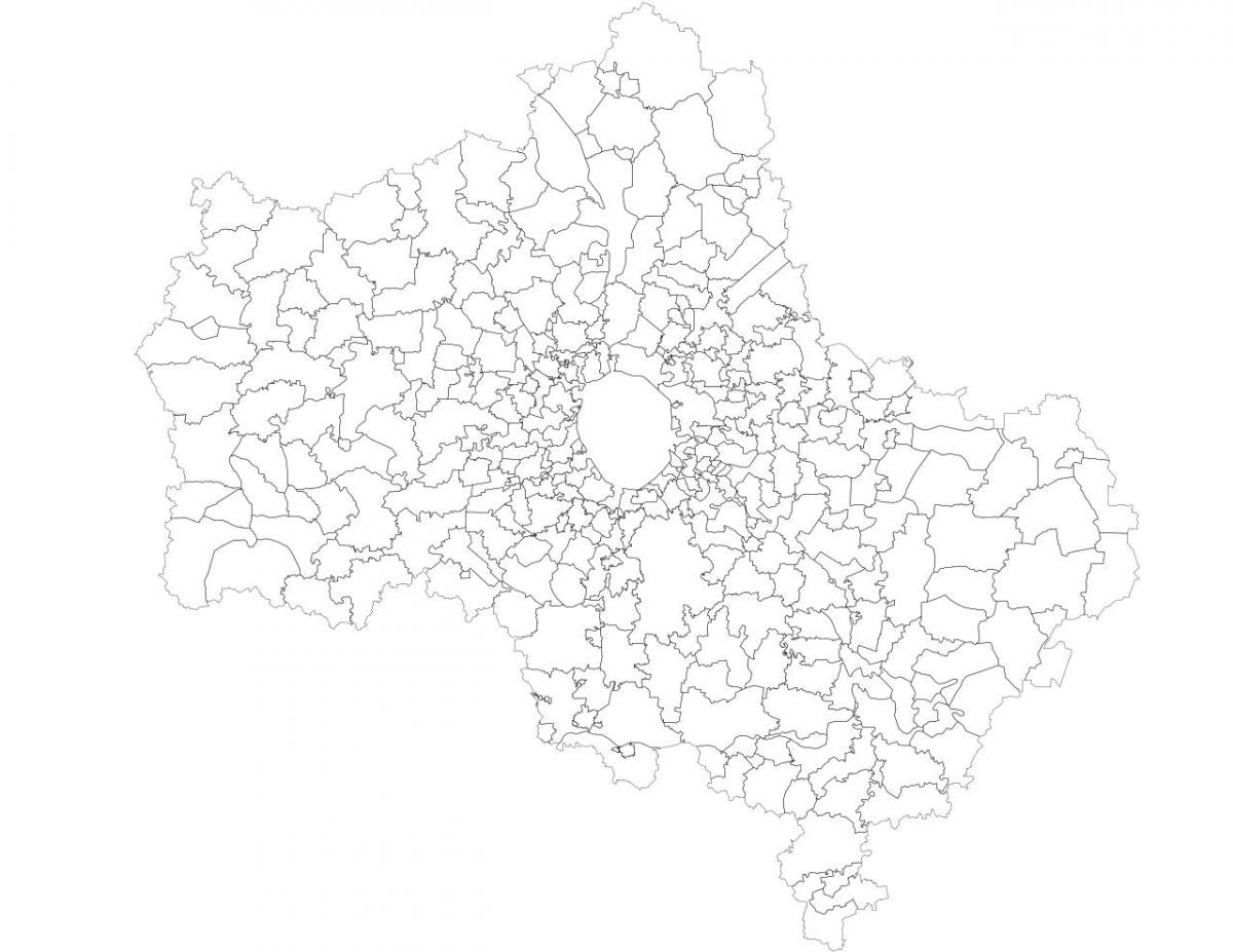 Moskva municipalități hartă