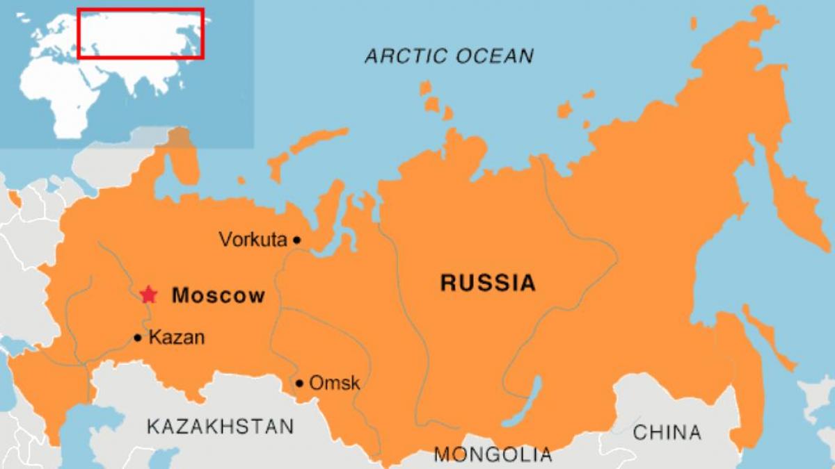 Moscova localizare pe harta