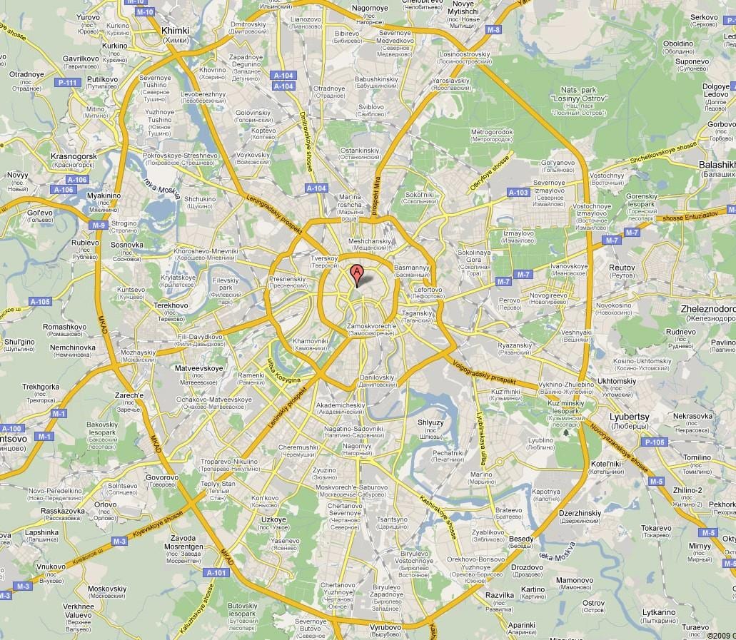 Moskva suburbie hartă