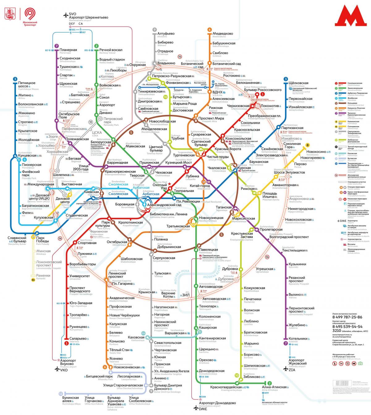Moskva transport hartă