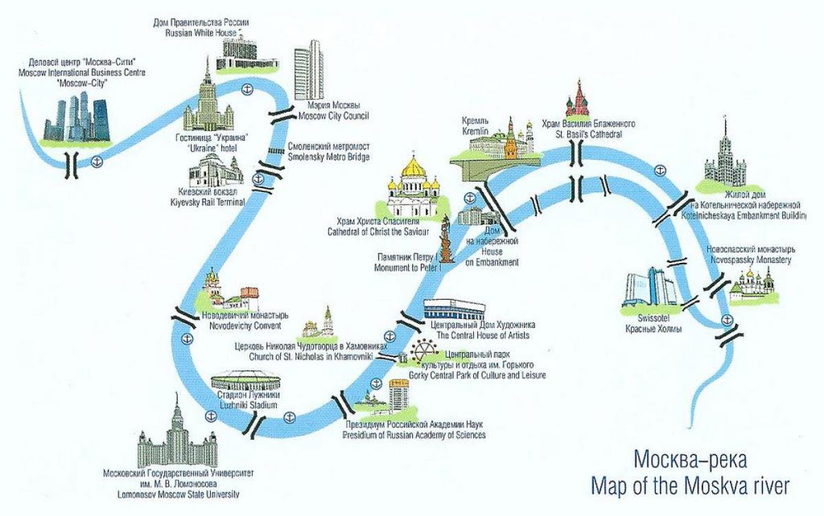 Râul Moskva hartă