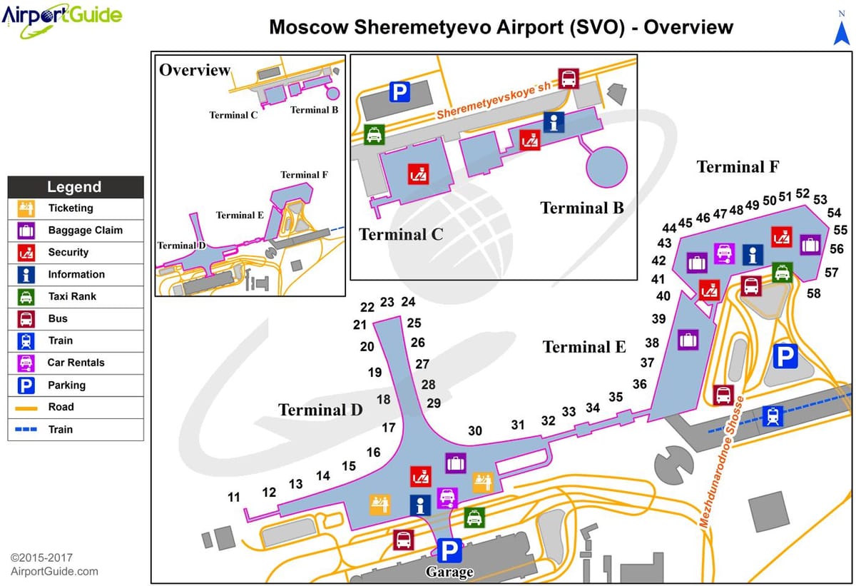 SVO terminal hartă