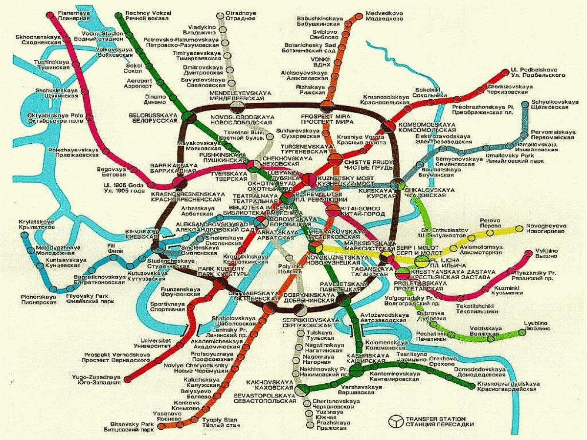 Moscova feroviar hartă