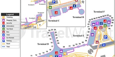 Sheremetyevo harta de terminale