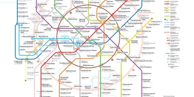 Hartă de metrou din Moscova