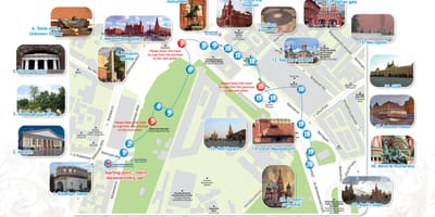 Moscova hartă de călătorie