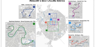 Moskva bicicleta hartă