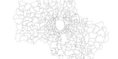 Moskva municipalități hartă