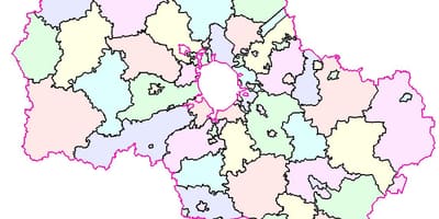 Moskva region arată hartă